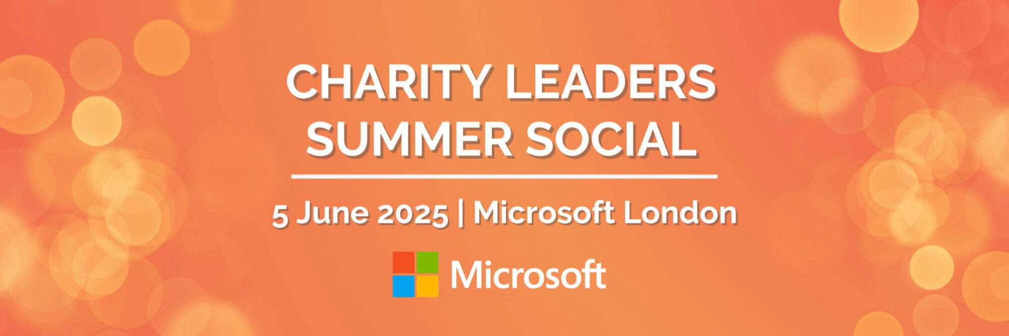 Banner for Charity Leaders Summer Social
