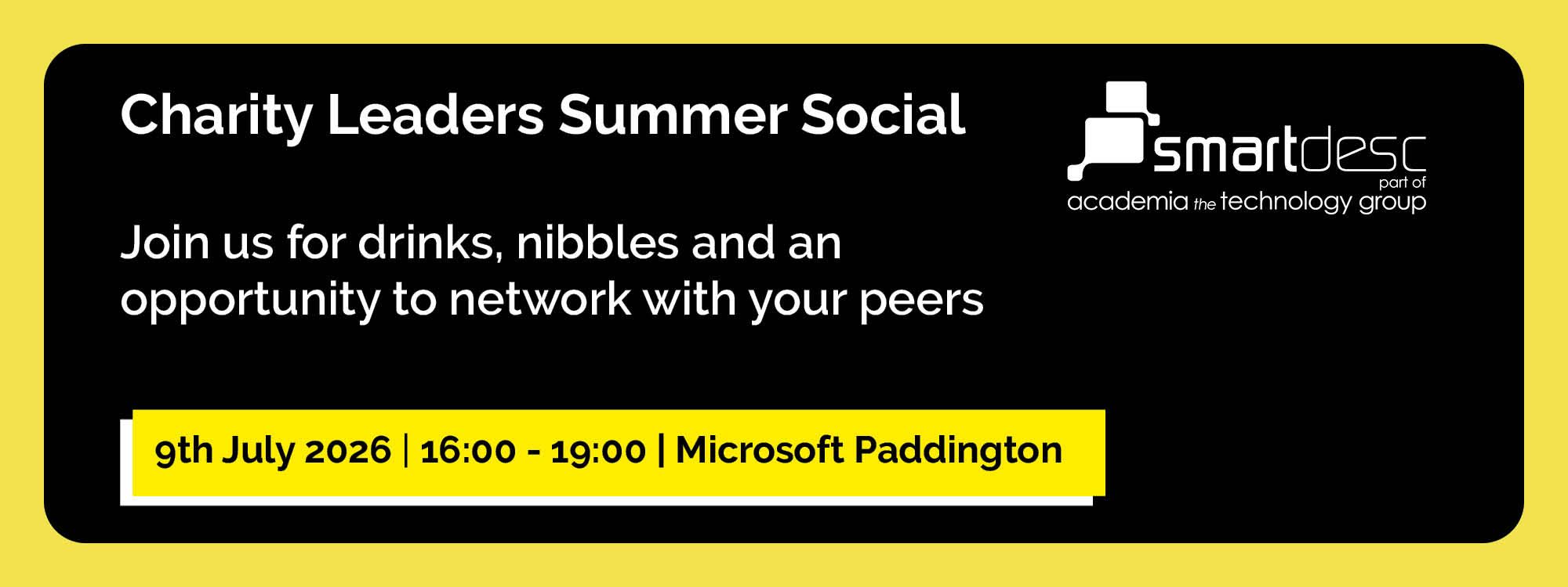 Banner for Charity Leaders Summer Social – 9th July 2026